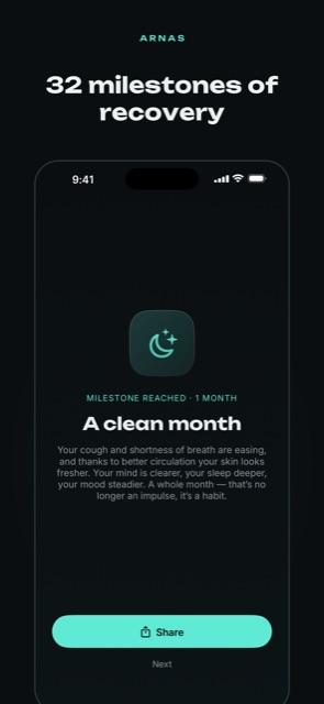 A recovery milestone