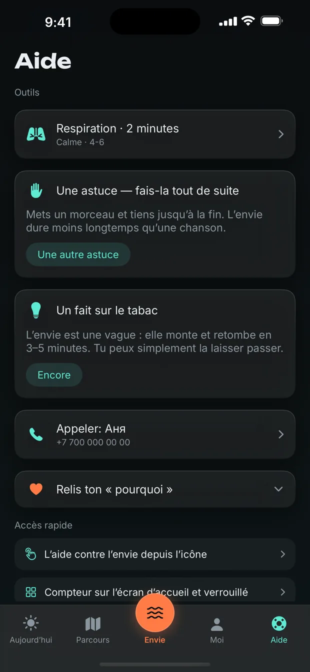 Des outils pour cette minute-là : respiration, une technique, un fait, un appel.